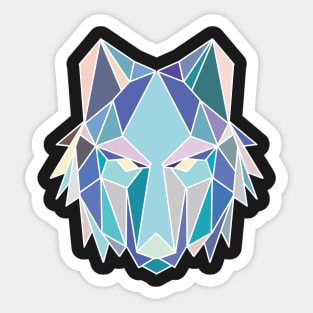 Polygonal Geometric Wolf Sticker